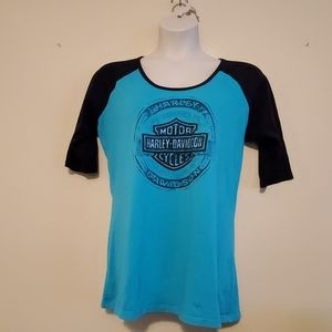 Harley Davidson 3/4 Sleeve Shirt